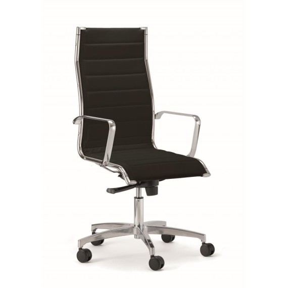 Fauteuil Gts GM Noir En Cuir- Chez Oxtek