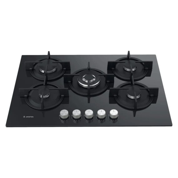 Plaque  De Cuisson Encastrable ARISTON AGS 72F BK - 5 Feux- 75Cm - Noir