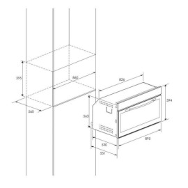 Four Encastrable Multi Fonction Ventilé FOCUS F795B 105 Litres - Noir