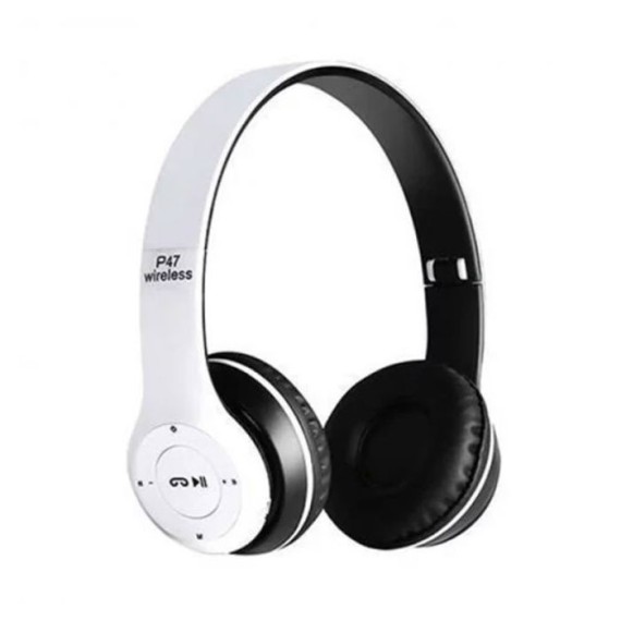 Casque Stéréo Sans Fil P47 Bluetooth - Blanc