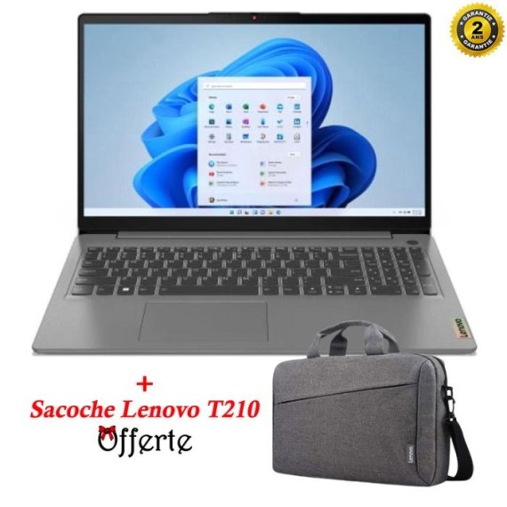 PC Portable LENOVO IdeaPad 3 15IAU7 i5 12ème Gén 8Go 512Go SSD - Gris