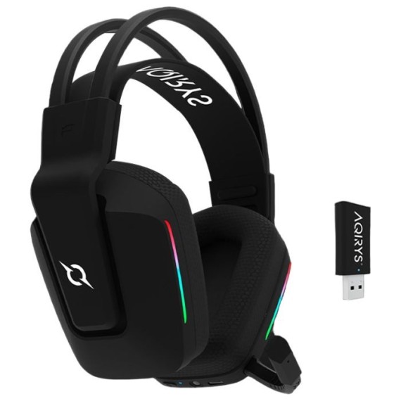 Micro Casque Gamer Sans Fil AQIRYS Alya Stéréo 3D - Noir