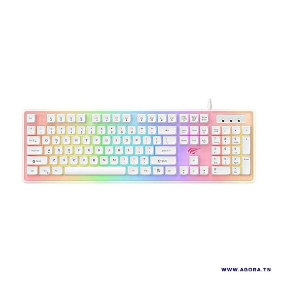 Clavier Gamer HAVIT KB876L RGB | Blanc