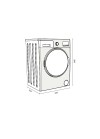 Machine à Laver Frontale Focus 8 Kg F.1208G Gris Foncé