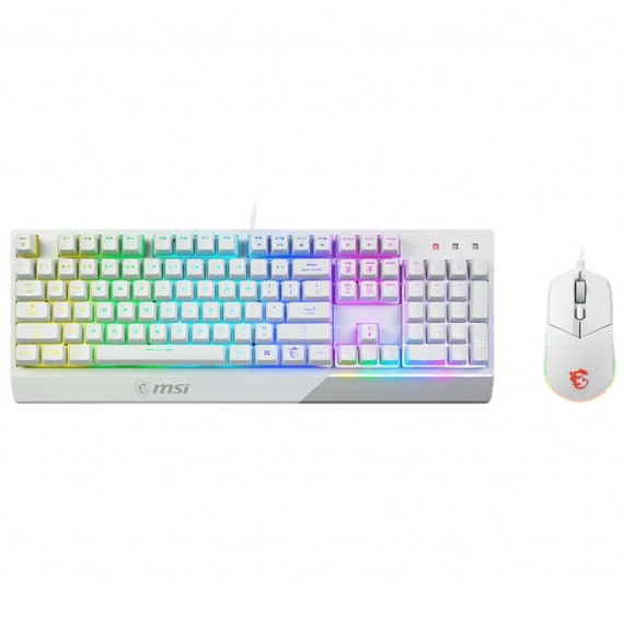 Ensemble Clavier Souris Gamer MSI VIGOR GK30 + CLUTCH GM11 / Blanc