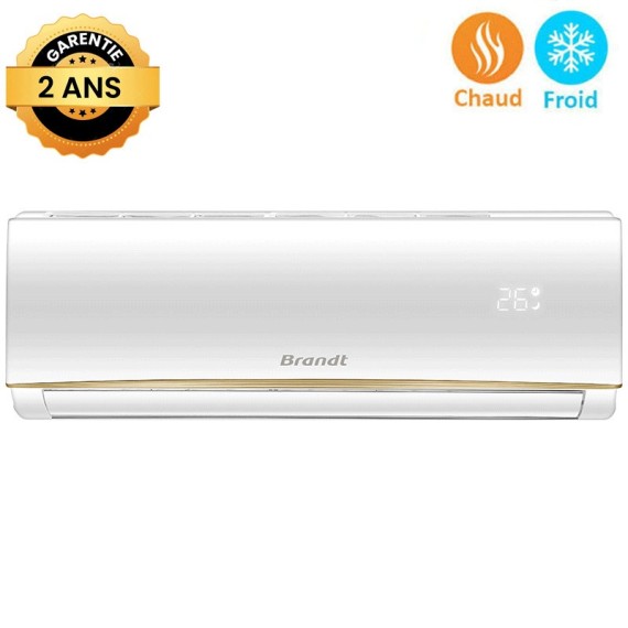 Climatiseur BRANDT 12000 BTU Inverter Chaud & Froid Blanc