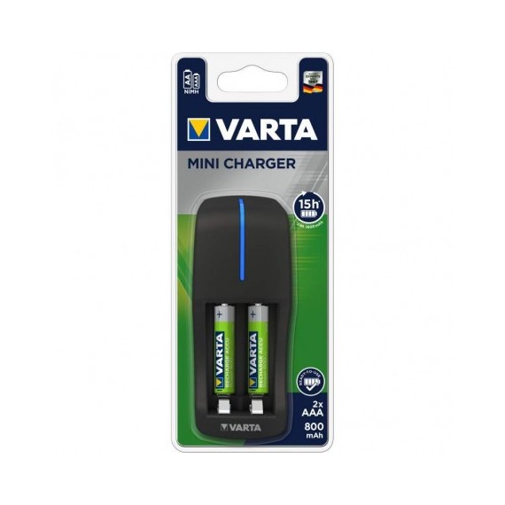 Chargeur Varta Mini avec 2 piles AAA 800mAh (57646201421)