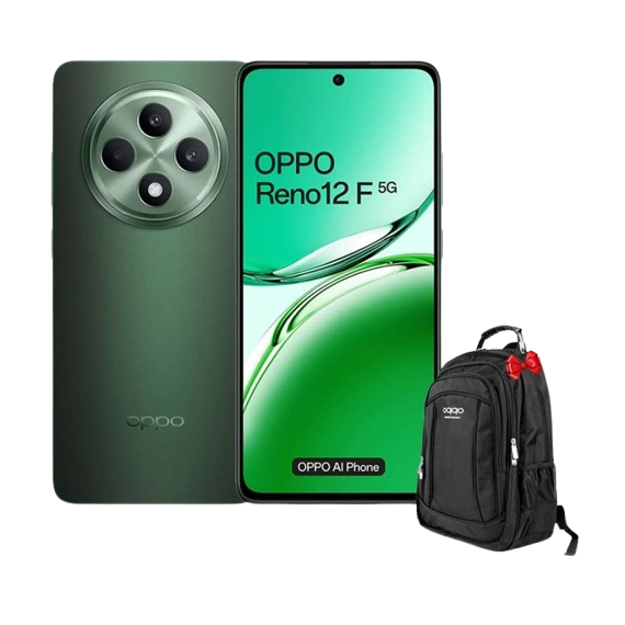 Smartphone OPPO Reno12F 5G 12Go 256Go Vert + Sac à Dos