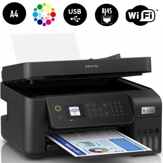 Imprimante EPSON ITS L5190 Jet d'Encre ECOTANK 4En1 Couleur Wifi (C11CG85404)