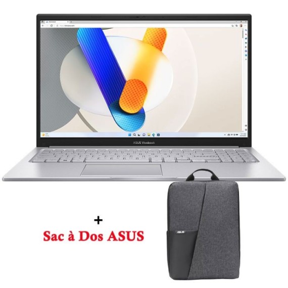 PC Portable ASUS Vivobook 15 X1504VA i3 13è Gén 8Go 512Go SSD - Silver