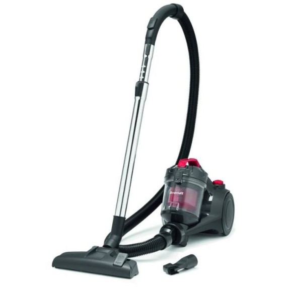 Aspirateur  Brandt Sans Sac 1200W - Rouge (ASS120R)