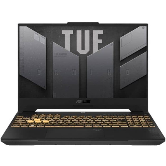 Vue avant du Asus TUF F15 - Design robuste et gaming performant