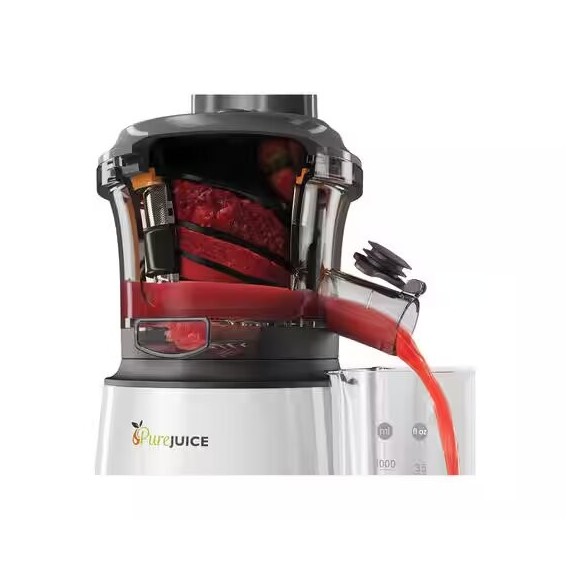 Utilisation de l'extracteur de jus PureJuice JMP600WH avec fruits et légumes