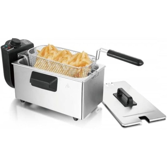 Friteuse TECHWOOD 2000W TFR-304A - Inox en Tunisie - TECHNOPRO