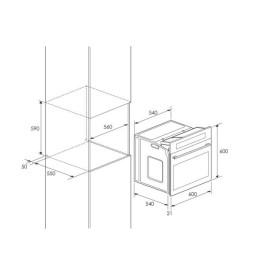 Four Encastrable électrique FOCUS Ventilé 12 Programmes 65L - Inox (F.721X)