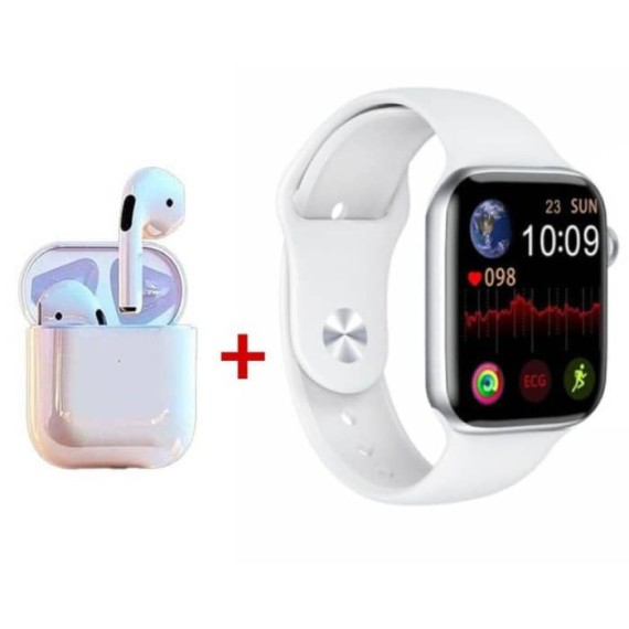 Coffret W26 PRO MAX Montre Connectée + Airpods + 2 Ceintures – Blanc