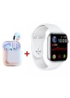 Coffret W26 PRO MAX Montre Connectée + Airpods + 2 Ceintures – Blanc