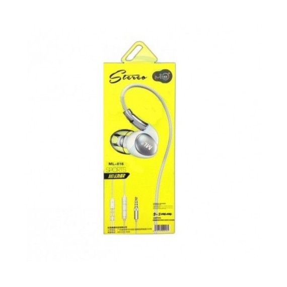 Écouteur avec Micro SPORTS - Blanc (ML-016) Écouteur avec Micro SPORTS - Blanc (ML-016)