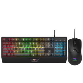 Ensemble Clavier et Souris Gamer Filaire STAR WAVE GCM1089 RGB - Noir