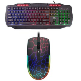 Pack Gamer Clavier & Souris Star Wave GCM1093 RGB Noir
