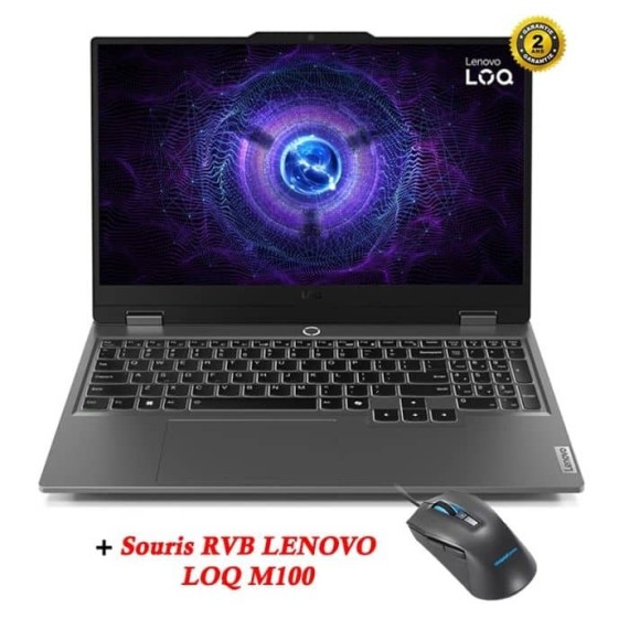 PC PORTABLE Gamer LENOVO LOQ I7-13650HX / 16G / 512 Go SSD / RTX 3050 6G / W11 GRIS(83DV0104FG)