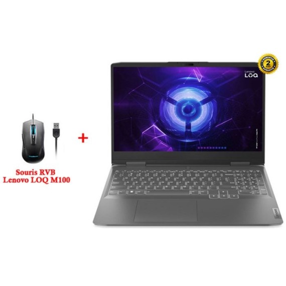 PC Portable Gamer LENOVO LOQ 15IAX9 i5 12ème Gén 24G RTX3050(83GS00P1FG)