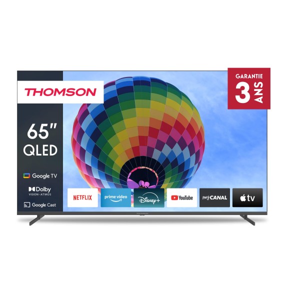 Thomson 65 pouces Google TV QLED Side Feet (65QG4S14)