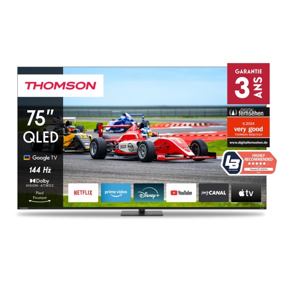 TV Thomson 75 pouces Google TV QLED Pro (75QG7C14)