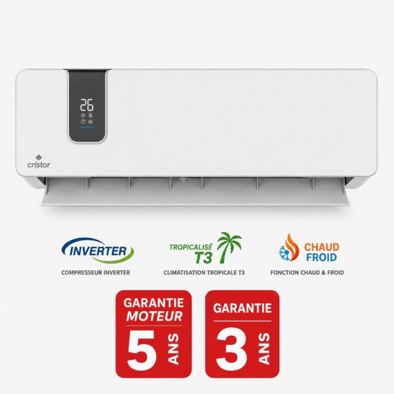 Climatiseur Split ESKIM CRISTOR 12000 BTU pour maison moderne