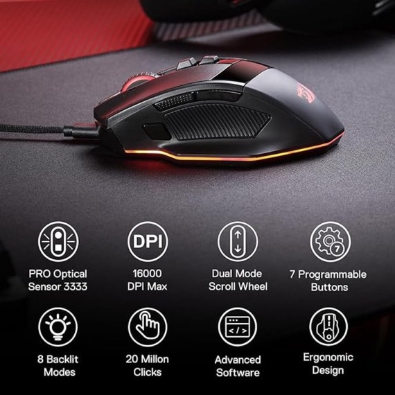 Souris Gamer Redragon Rind M813