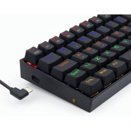 Lakshmi K606 Clavier Gamer Mécanique REDRAGON  RAINBOW Switch Rouge
