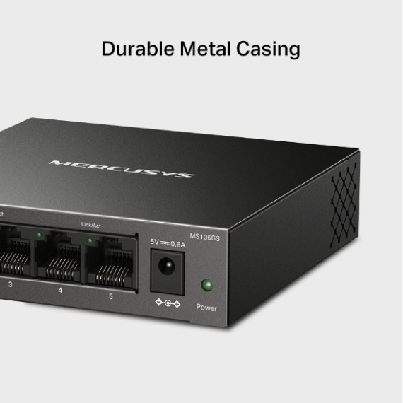 Switch 5 ports Gigabit avec auto négociation et auto MDI/MDIX