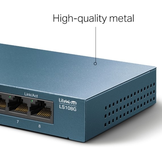 Caractéristiques Switch TL-LS108G 8 ports 10/100/1000Mbps