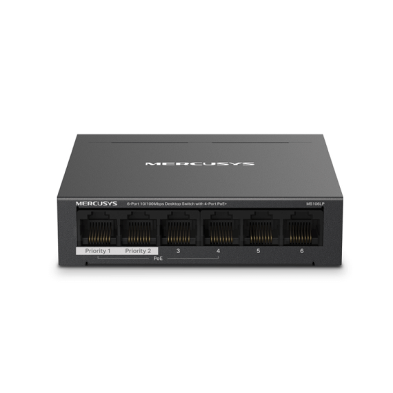 Switch 6 PORTS Mercusys TL-MS106LP De Bureau 10/100Mbps / Avec 4 ports PoE+(TL-MS106LP) Switch 6 PORTS Mercusys TL-MS106LP De Bureau 10/100Mbps / Avec 4 ports PoE+(TL-MS106LP)