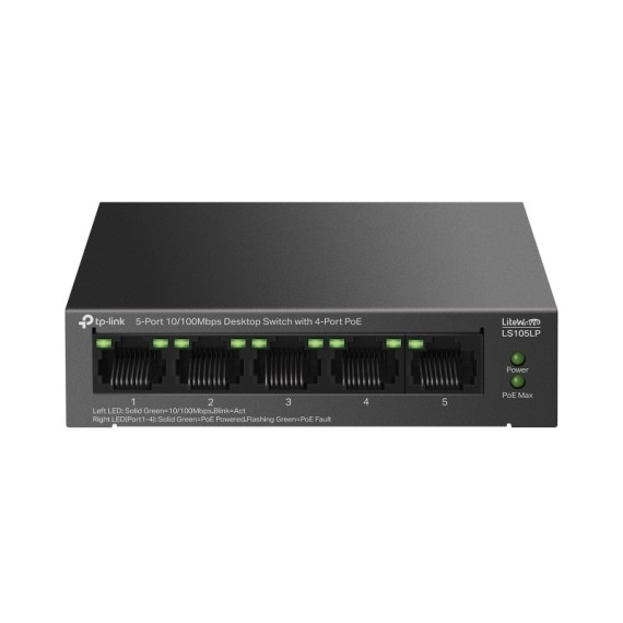 Switch 5 ports TP-Link de bureau 10/100 Mbps avec PoE 4 ports(TL-LS105LP)