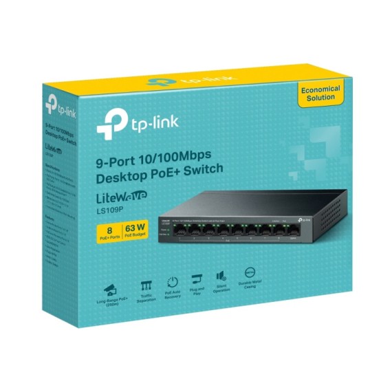 Installation Switch Tp-link 9 ports bureau PoE+