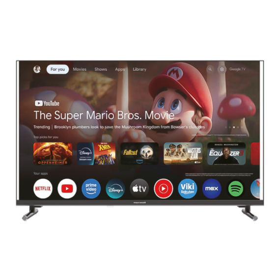 TV MAXWELL 43 Pouces Full HD Smart Google TV avec RECEPTEUR INTEGRE / MAX-43MG60
