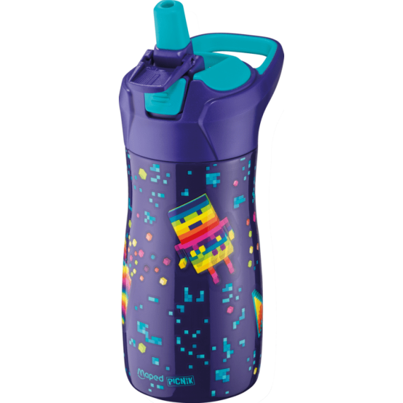 Gourde Inox Maped Pixel Party enfant sport école