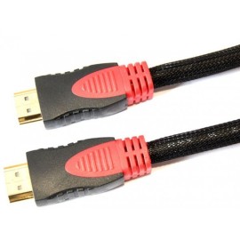 Câble HDMI 5M blindé Noir et rouge (HDMI-5M)