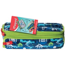 Maped trousse double xxl fancy "blue pixel"