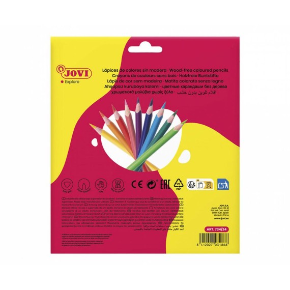 Couleurs vives et intenses crayon de couleur Jovi