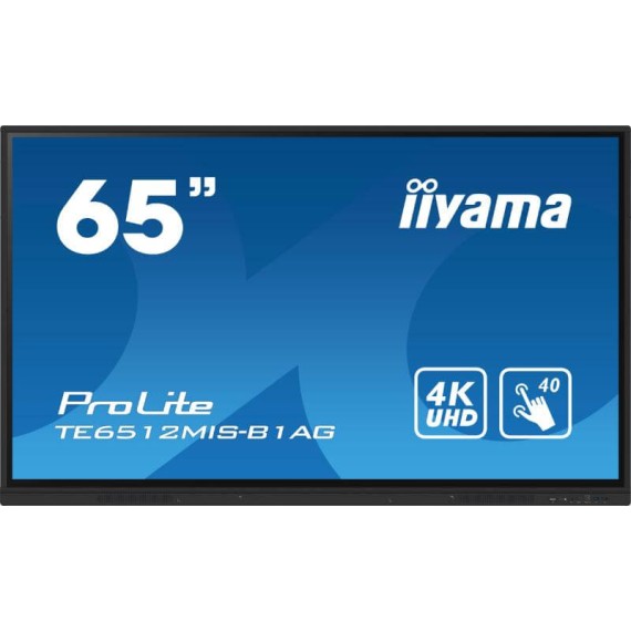 ProLite TE6512MIS-B1AG Écran Tactile Interactif IIYAMA 65'' 4K UHD IPS 60Hz (TE6512MIS-B4AG)