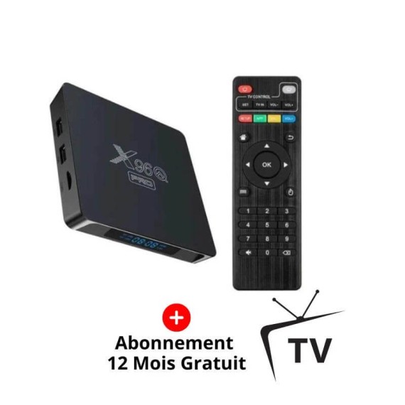 Box Android X96Q noir avec processeur Allwinner H313 Quad-Core