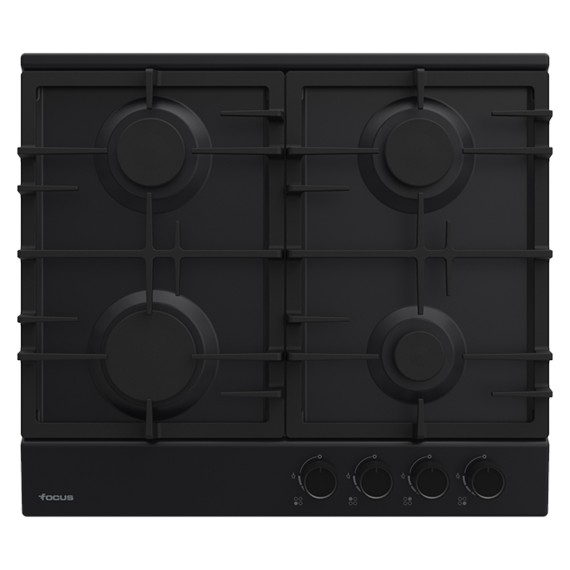 Plaque de Cuisson FOCUS  4 Feux 60 cm Noir (F408B)