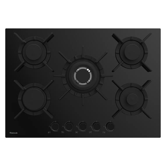 Plaque de Cuisson FOCUS  5 Feux 70 cm Noir (F417B)