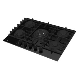 Plaque de Cuisson FOCUS Vitro 5 Feux 70 cm - Noir (F.406B)