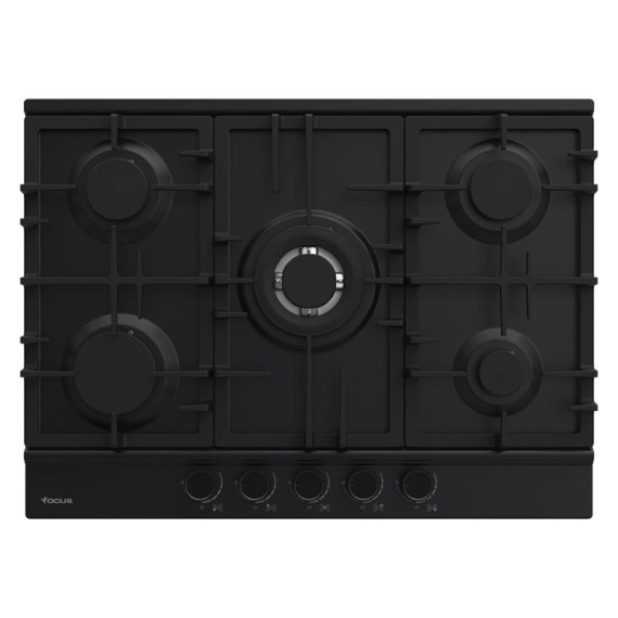 Cuisinière encastrable Focus 5 feux avec chapeaux en fonte F.8011BS