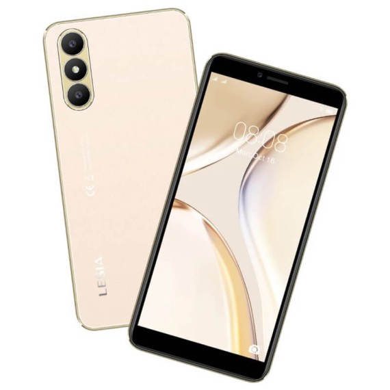Téléphone Lesia Young 6 Gold double SIM Android avec caméra arrière