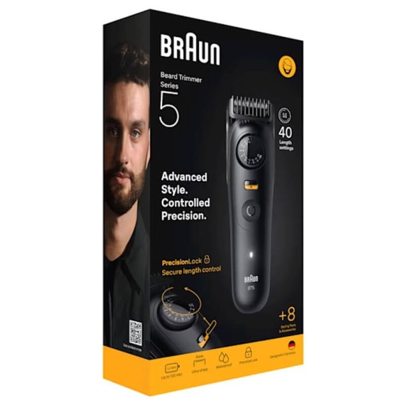 Rasage précis avec tondeuse Braun Série 5 pour barbe courte et longue