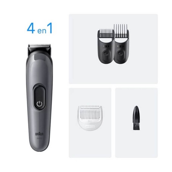 tondeuse multifonction 4en1 Braun AIO3500 gris